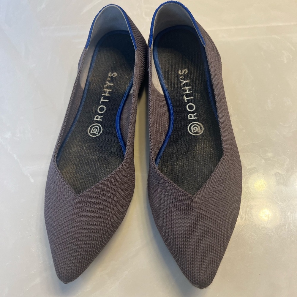 Rothy’s Pointed Toe Flats In A Grape Color Size 9 - image 1